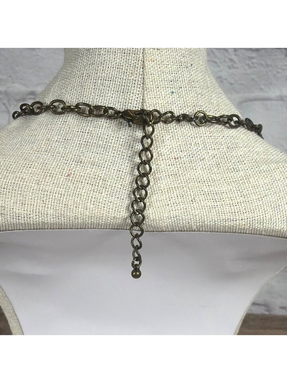 VTG Artisan Safari Leopard Print Statement Bib Necklace Earring Set Boho Chic - Picture 5 of 11